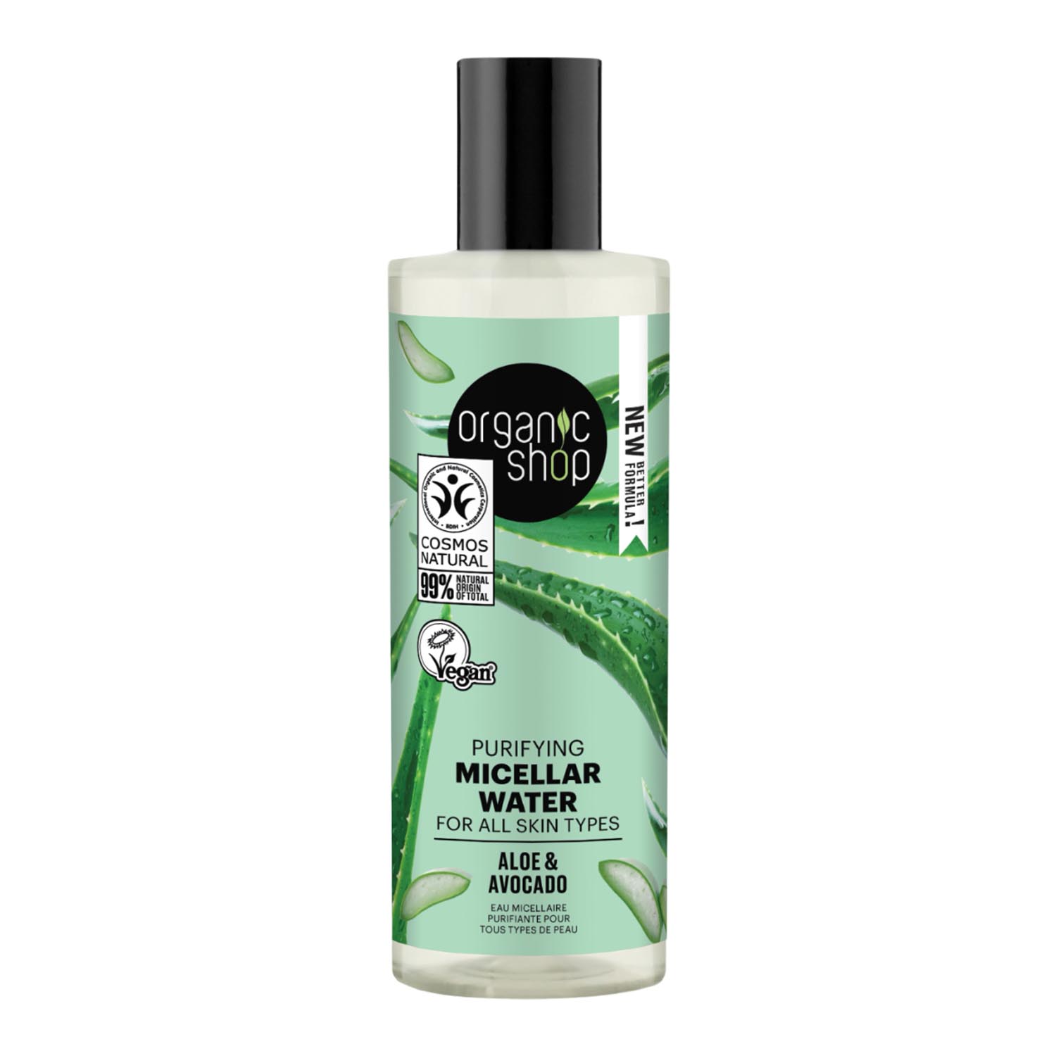 Organic Shop Aloe Agua Micelar Purificante Todo Tipo De Péles 150Ml